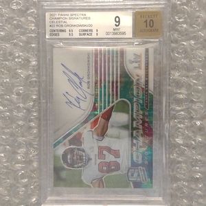 Rob Gronkowski Champion Signatures Celestial/20 Beckett 9. Auto 10